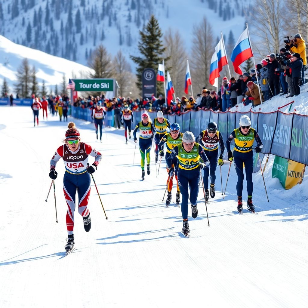 Диггинс выигрывает масс-старт Тур де Ски в Тоблахе, Непряева восьмая